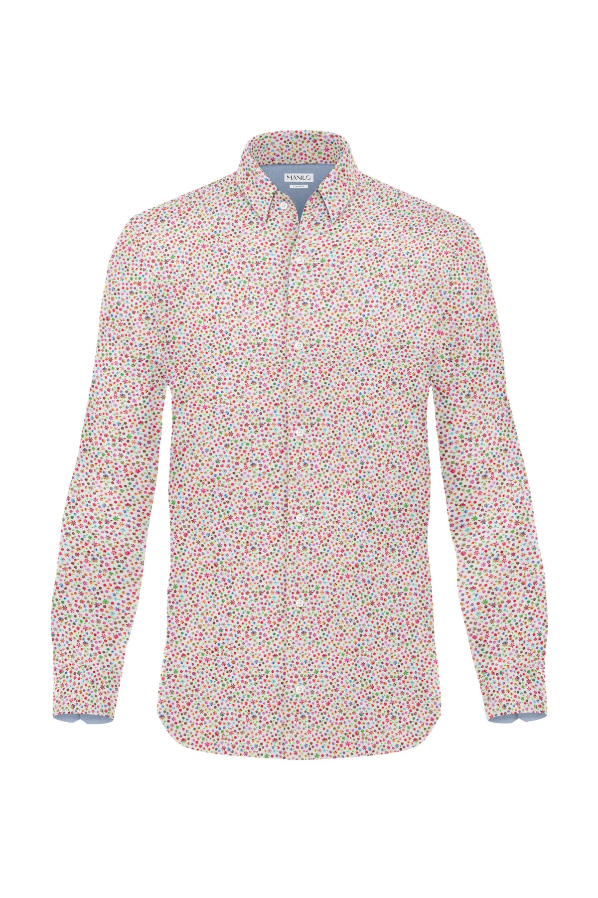 Casual shirt with floral pattern in multicolor (Art. 2215-C)
