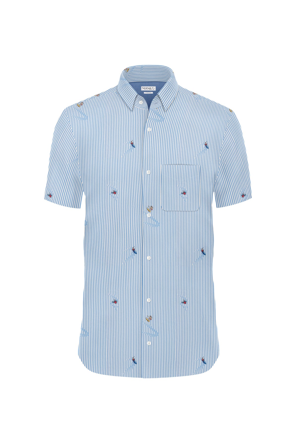 Casual shirt with summery print pattern (item 2221-C-KA)