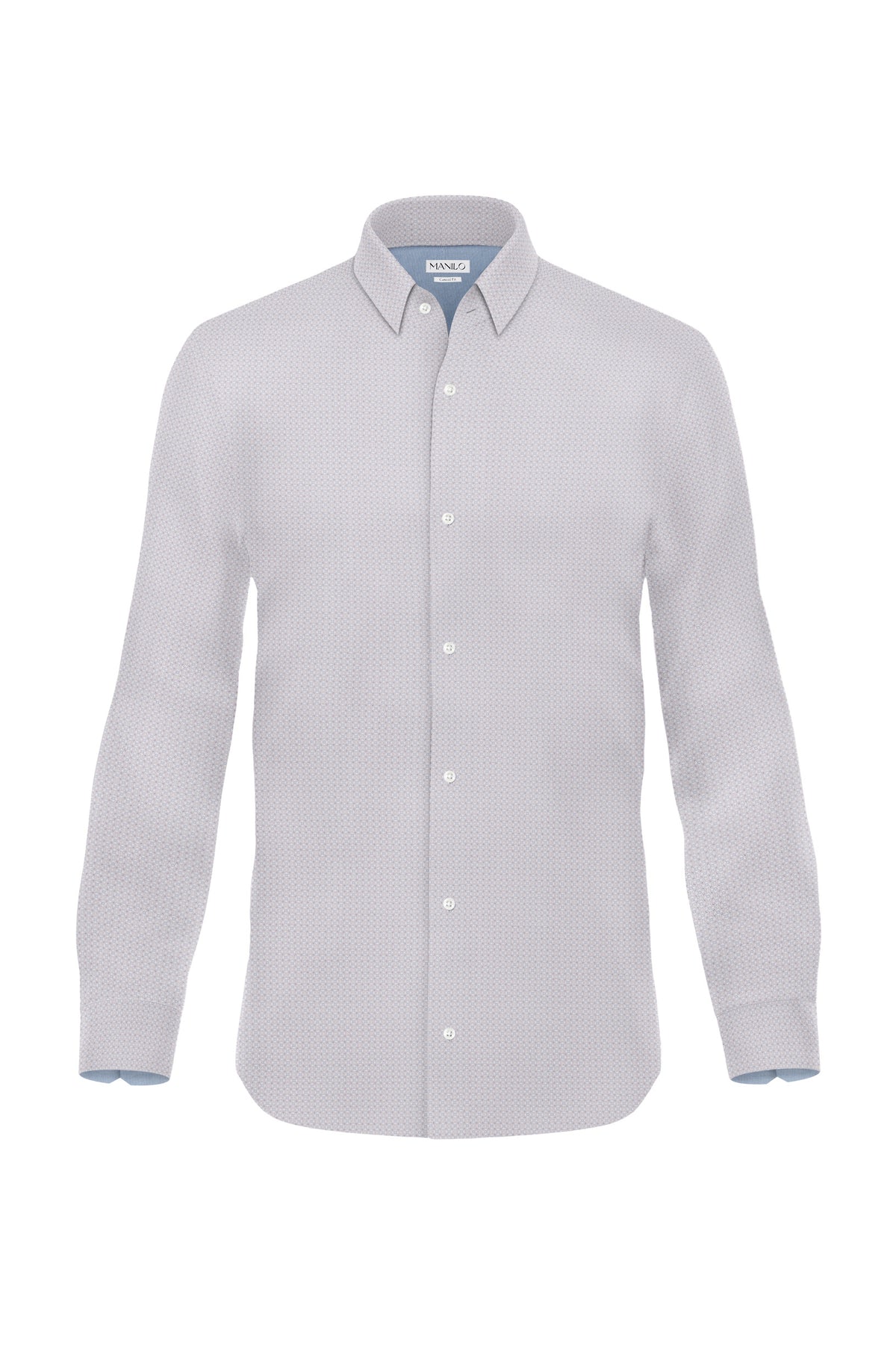Casual shirt with graphic pattern in light gray (Art. 2240-C)