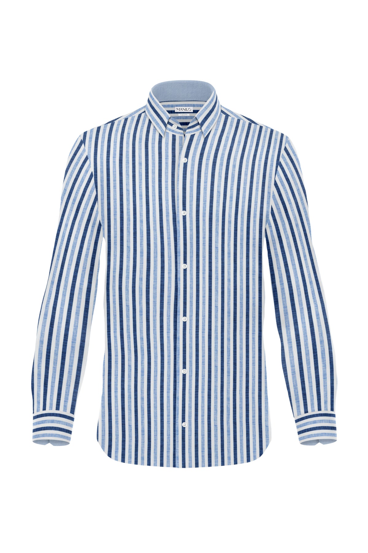 Casual shirt with stripes in blue (Art. 2241-C)
