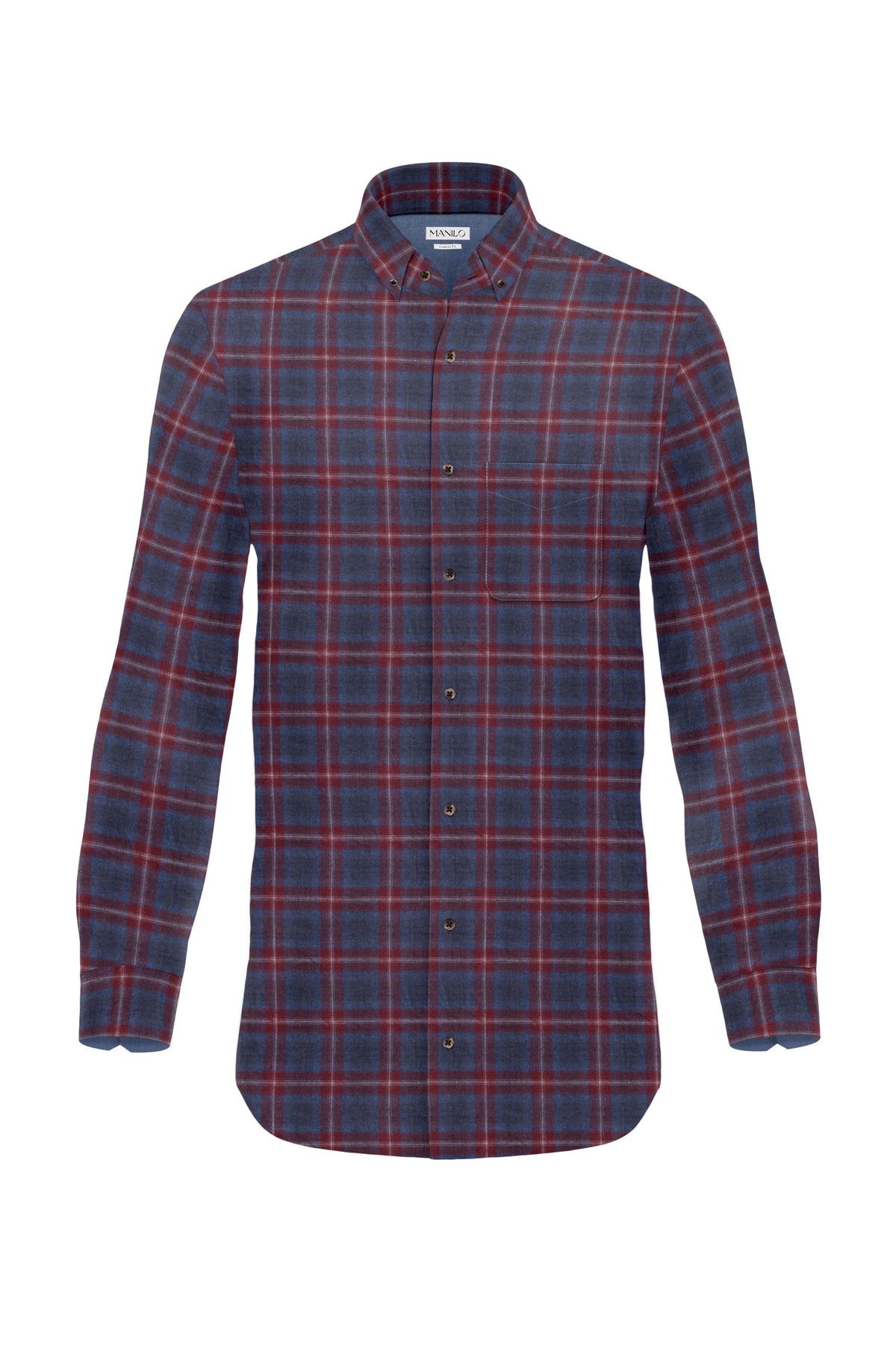 chemise en flanelle avec motif à carreaux rouge/bleu (art. 2132-C)