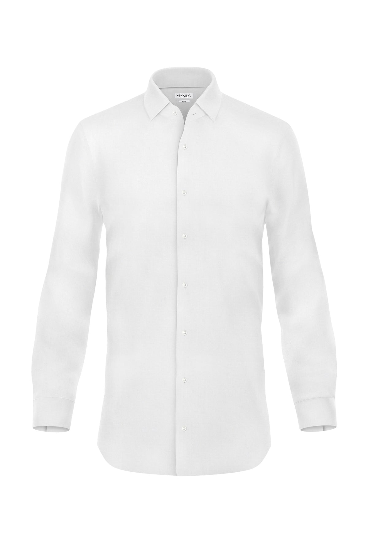 Bügelfreies Businesshemd Off-White Fitted (schmal geschnitten / Art. 1005-F)