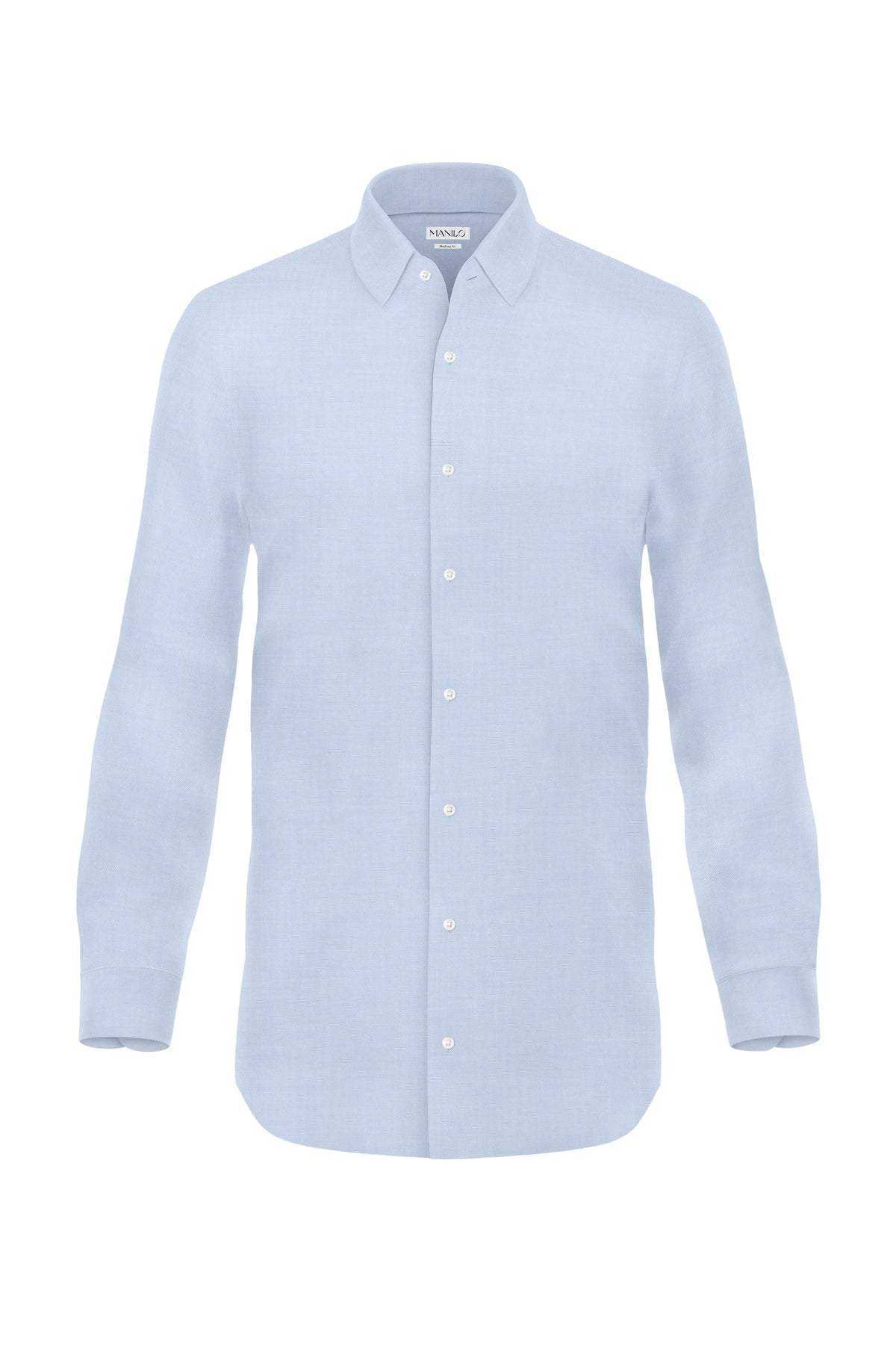 Hochwertiges Twill-Hemd Hellblau Modern Fit (gerade geschnitten)